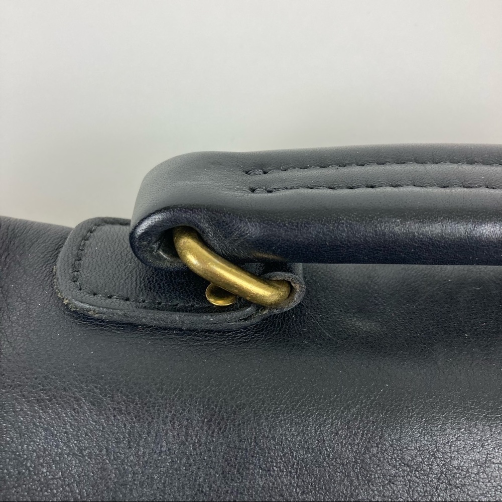 Coach Black Leather Messenger Bag with Gold Hardware - Picture 7 of 9